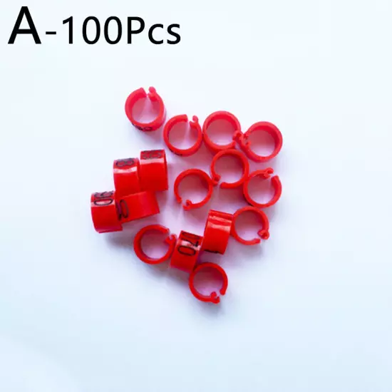 100Pcs 8mm Birds Pigeon Training Foot Rings Band Parrots Poultry Leg Feet Clip