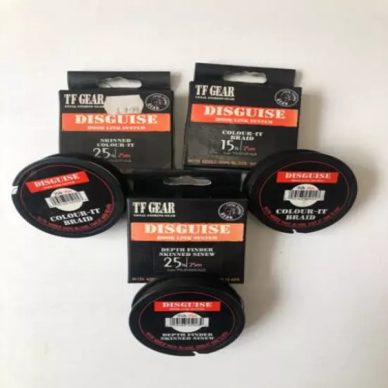 4 Assorted TF Gear Disguise Hook Line System 15 & 25lb Braid