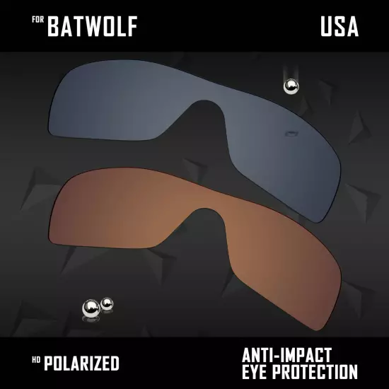 Anti Scratch Polarized Replacement Lenses for-Oakley Batwolf OO9101 Options