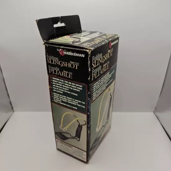 VINTAGE Marksman Folding Slingshot Rronde Pliable - Model 3040 - NEW IN BOX