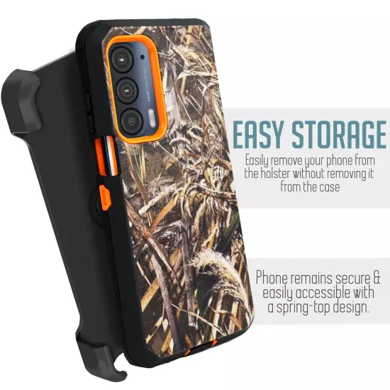 For Motorola Edge 2021 Defender Holster Case Fit Otterbox Belt Clip + Screen