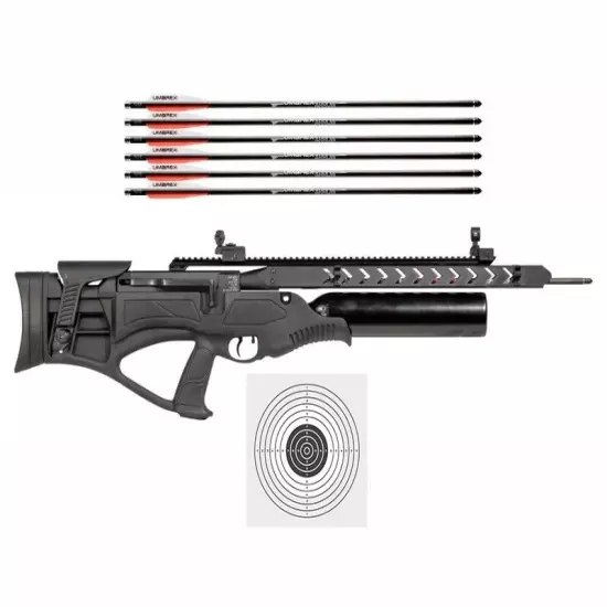 Hatsan Harpoon Arrow Side-lever PCP Air Rifle with Arrows and Targets Bundle