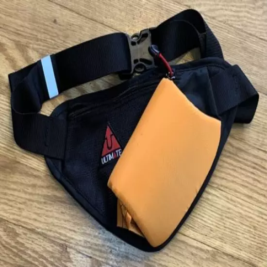 ULTIMATE FANNY PACK WITH BOTTLE HOLDER BLACK ORANGE