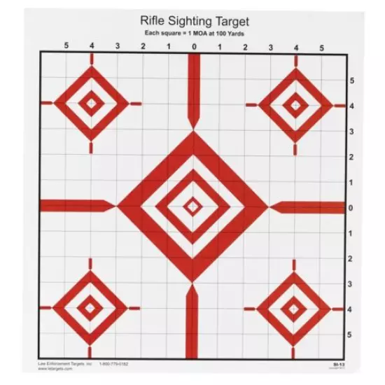 Action TargetAdvanced Rifle Sighting Target 1.047" Grid Pattern 14"x15" 100 pack