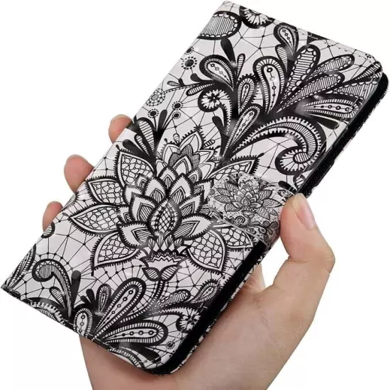 iPhone 14 Plus 6.7" Wallet Cover / Black Lace - New