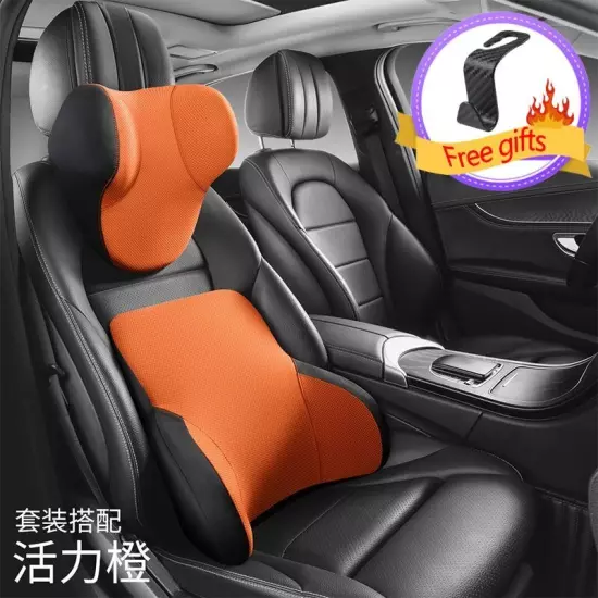 Neck Pillow Car Seat Pillow Support Auto Lumbar Cushion Headrest Lumbar Support