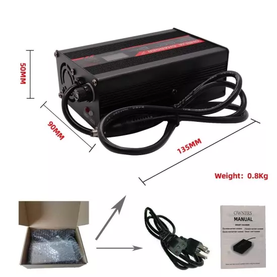 48 Volt 5 Amp Golf Cart Battery Charger with Round 3 Pin Plug for Club Car