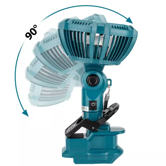 NEW Clip on Cordless Fan for Bosch 18V Battery Tabletop Fan w/ 3 Speed Settings