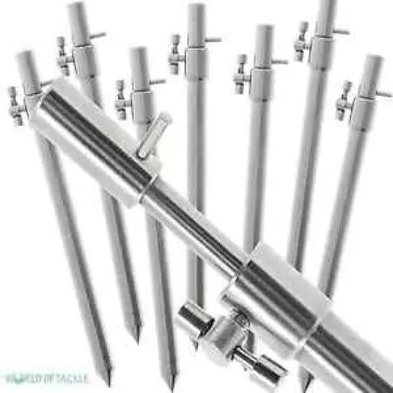 Stainless Steel Banksticks 20 - 35cm Heavy Duty Carp Fishing Tackle Bank Sticks