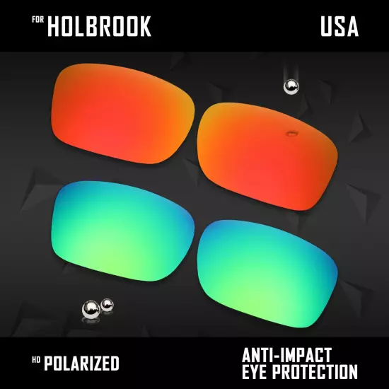 Anti Scratch Polarized Replacement Lenses for-Oakley Holbrook OO9102 Options