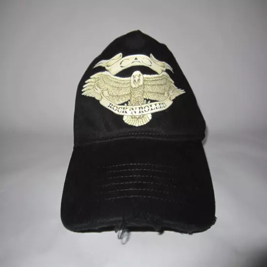 Distressed CAC Rock N Rolled EST 1968 Adjustable Black Hat