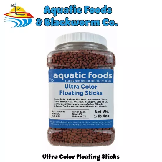 Ultra Color Floating Sticks for All Tropicals & Pond Fish. WL-JAR