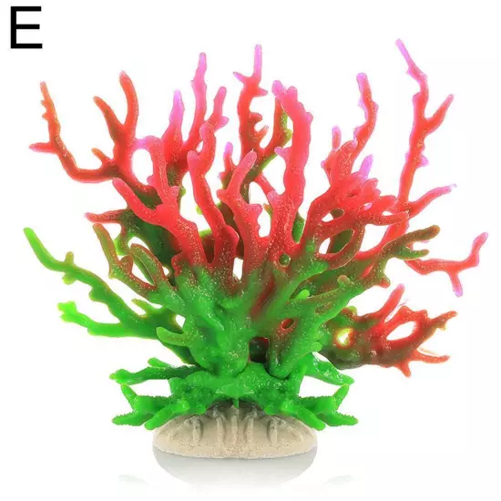 Artificial Coral Ornament Resin Fish Tank Plant Aquarium Landscape S4H8