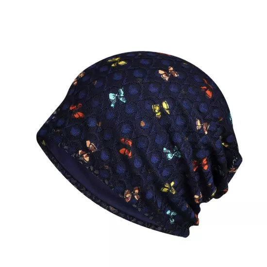 Women's Floral Lace Beanie Hat Cancer Chemo Cap Turban Multiple Colors Headwear