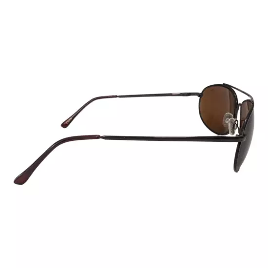 Stauer Flyboy Metal Brown Wrap Aviator Sunglasses Polarized Copper Lens