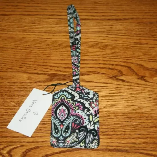 Vera Bradley LUGGAGE TAG ICONIC laminated travel suitcase ID case RETIRED NEW