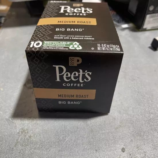 Peet's Coffee |Med Roast K-Cup Pods | Big Bang case Of 6 Boxes 10 Count 60 Pods