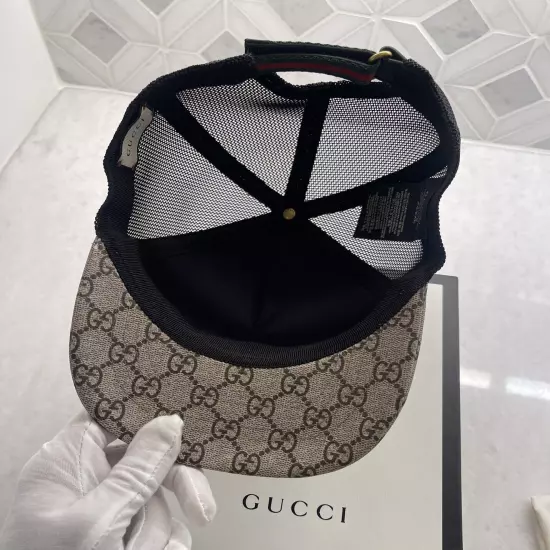 Gucci Kingsnake GG Supreme Monogram Trucker Hat