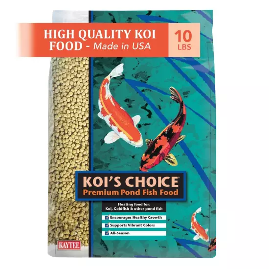 2P Kaytee Koi's Choice Koi Floating Fish Food 10 LB Bag