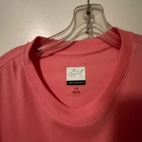 Greg Norman GOLF POLO, NEW Shark Coral/PINK Size Large L Dryfit