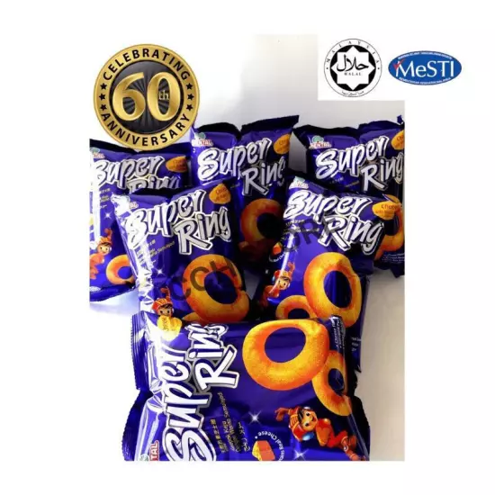 FAMOUS SNACK IN MALAYSIA SUPER RING CHEESE 10 packs X 60g