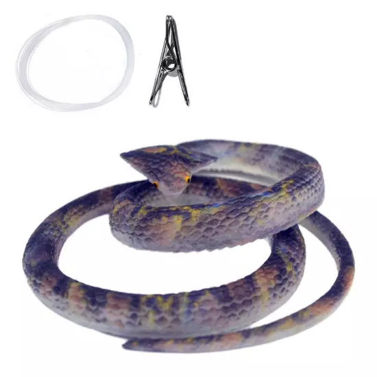 2024 Hot 70cm Fake Large Rubber Snake Realistic Lifelike Scare Prank Toy Sales