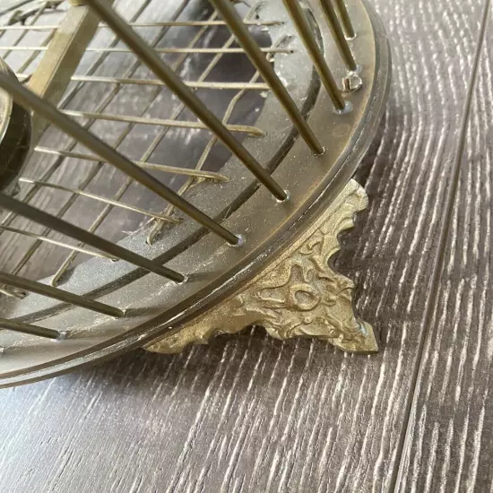 Vintage High Quality Brass Hanging Footed Birdcage