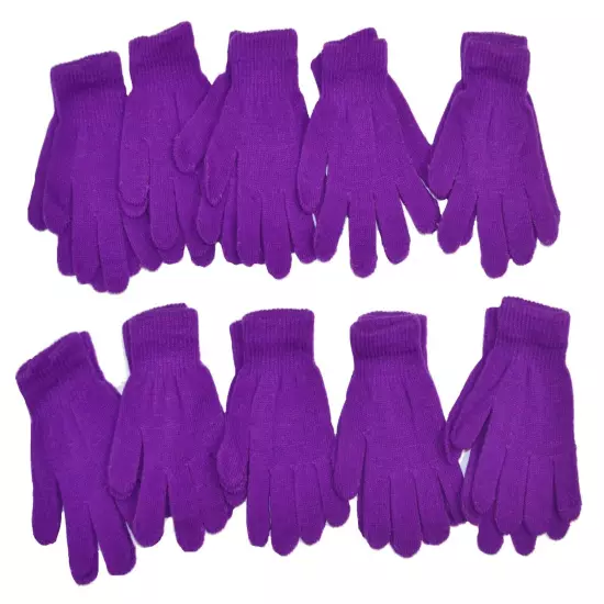 Bulk Wholesale Magic Knit Gloves Kids Children Winter One Size for Most Boy Girl