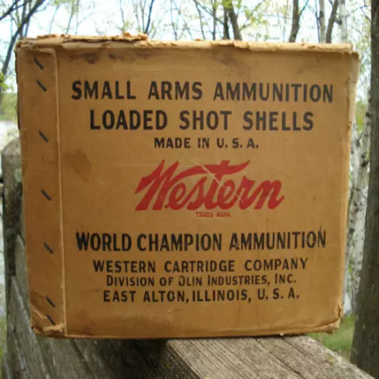 WESTERN EXPERT CARDBOARD 12 GA. AMMO BOX AMMUNITION CRATE 