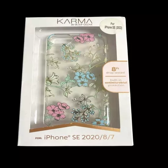 NEW - Karma by Body Glove Pastel Floral Case For iPhone SE (2020-2022)/8/7