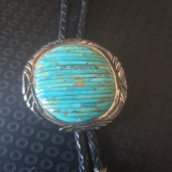 Pete Sierra Bolo Tie Cobble Stone Navajo