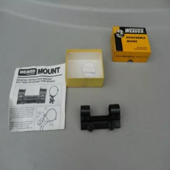 NOS Weaver 3/4" detachable Side Mount W/ Box & Paperwork * Missing One Screw 