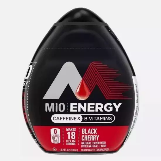 6 MiO Energy Water Enhancer Black Cherry With Caffeine - 1.62 Oz - 4/24-1/24