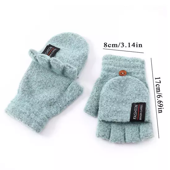 NEW Unisex Mitten Gloves Fingerless Insulated Knit Winter Gloves Men Women Warm□