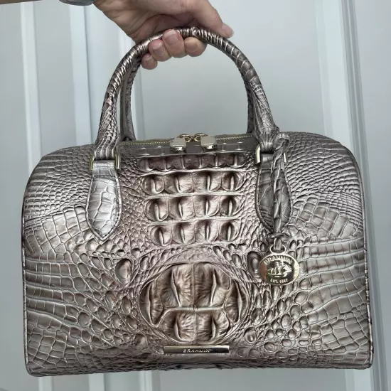 Brahmin Stacy Satchel Silver Lining Melbourne Leather