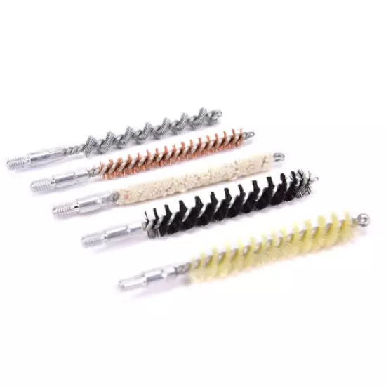 5pcs/set .22cal/.30cal Pistol Rifle Gun Clean Brush Kit Pipe Brush Cleaning K ❤A