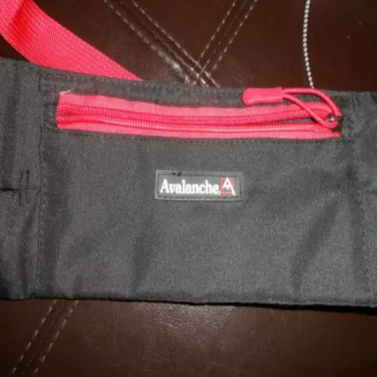 AVALANCHE 1 ZIP POCKET 2 HIDDEN POCKETS CLIP LOOP Black Red FANNIE PACK