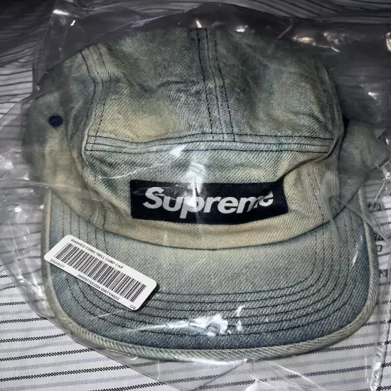 Supreme Washed Chino Twill Camp Cap Dirty Indigo