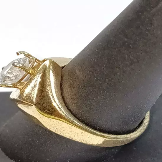 Cubic Zirconia Gold Tone Men's Woman's Size 9.5