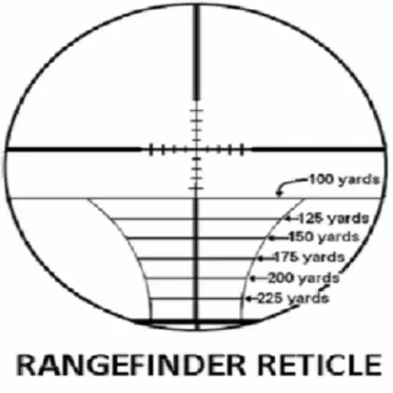 3-12x56 1" Rifle Scope W/Heavy Duty Rings, Dual Illuminated Rangefinder Reticle