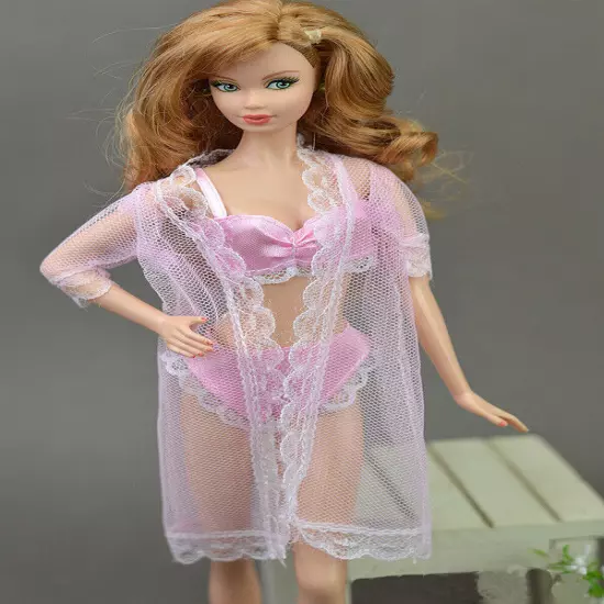 Doll Accessories Black Pajamas Lingerie Bra + Underwear Clothes For 11.5" Doll