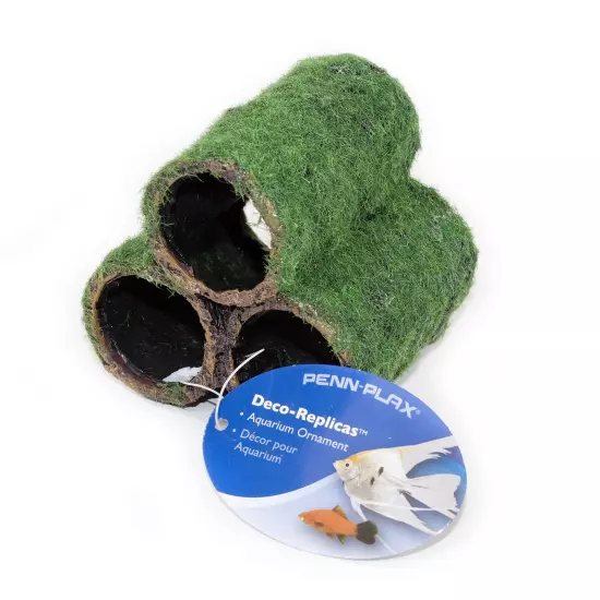 Deco-Replicas Hide-Away Pipes with Club Moss Aquarium Decoration – Realistic ...