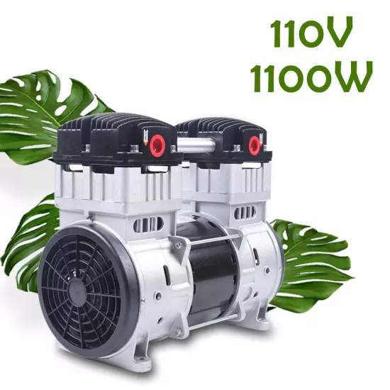 1100W 7CFM Silent Air Pump Compressor Head Small Air Mute Oilless Vacuum Pump US