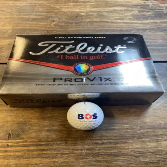 “NEW” TITLEIST PRO V1X DOZEN GOLF BALLS With BOS logo Promotional Gift