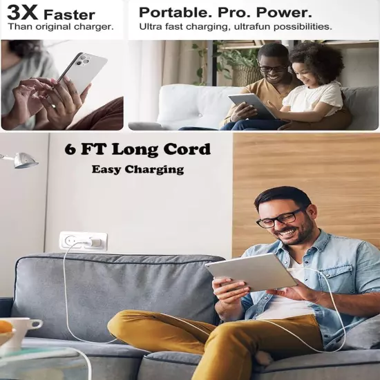 2 Pack Super Fast Charger Type C Wall Charger iPhone 14 13 12 11 X XS XR Pro Max