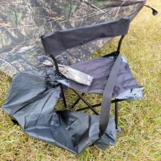 Sports Afield 180 Degree See Through Mossy Oak Camo Ground Blind w/ Chair 