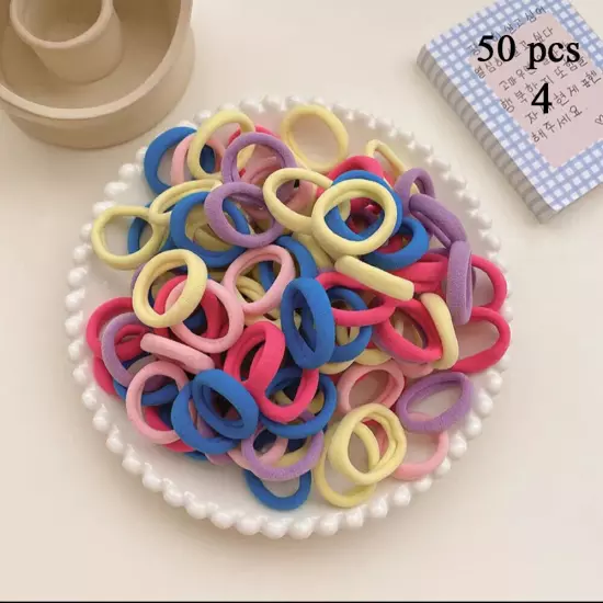 100PCS Mini Small stretchy Endless Elastics Girls kids hair Bobbles Bands