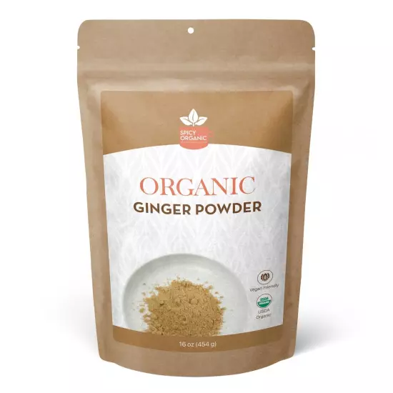 Organic Ground Ginger- USDA Certified- Jengibre En Polvo For Cooking & Flavoring