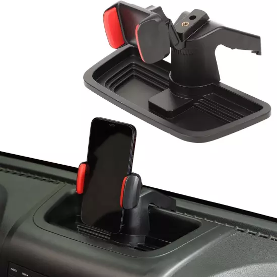 for Jeep JK Phone Holder with Storage Cell Phone Central Dash Phone Mount with S