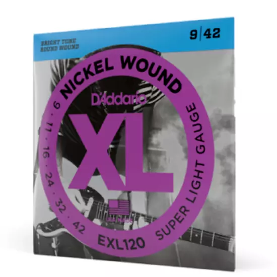 3 Sets EXL120 D'Addario Electric Guitar Strings 9-42 EXL120-3D Super Light